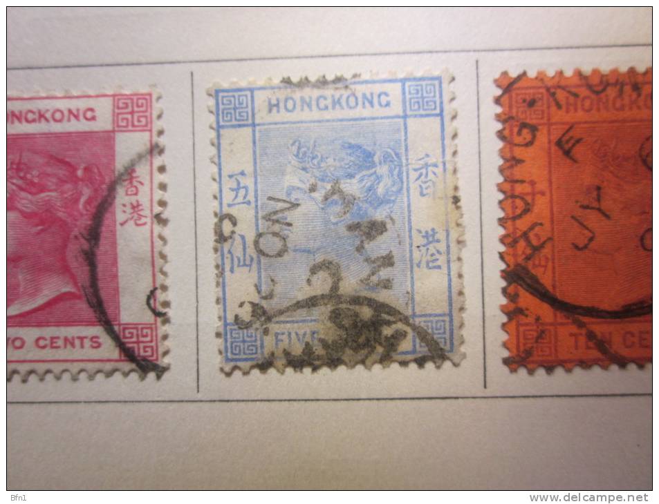 COLLECTION TIMBRES  AFRIQUE DU SUD ANGLAISE- HONG-KONG   DEBUT 1862 OBLITERES  AVEC CHARNIERES - Used Stamps