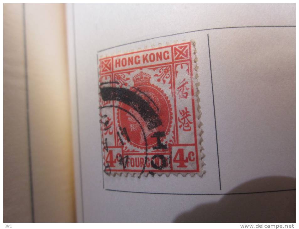 COLLECTION TIMBRES  AFRIQUE DU SUD ANGLAISE- HONG-KONG   DEBUT 1862 OBLITERES  AVEC CHARNIERES