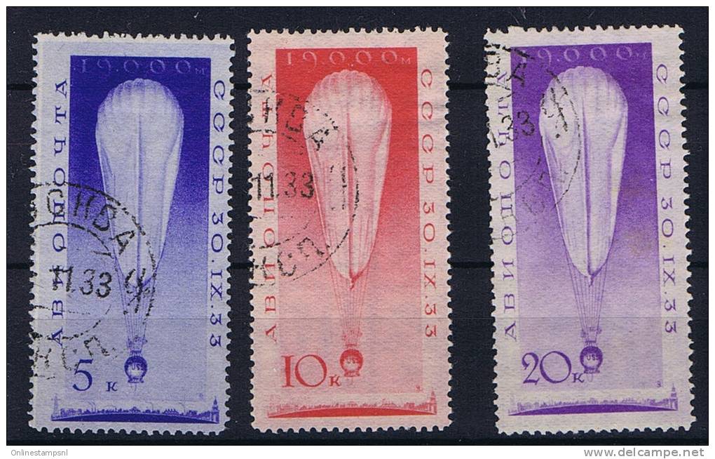 Russia, 1933 Airmail, Mi 453-455 Used - Used Stamps