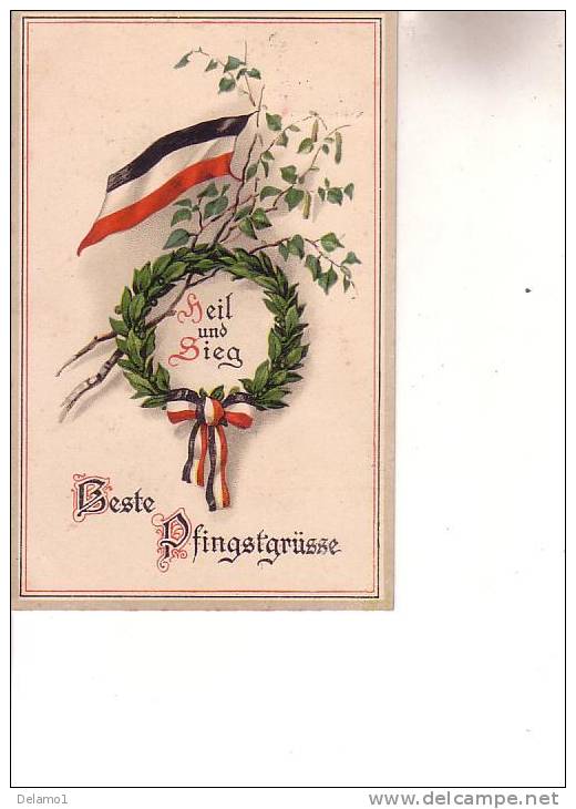 18) PostKart Deutsch Flags "" World War 1 ""   22  5 1915 - Pentecost
