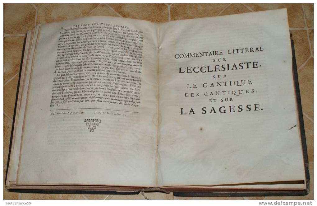 Book, Boek,libro, 1713  EMERY Ed - RP CALMET - COMMENTAIRE LITTERAL Sur Tous Les LIVRES De L´ancien Et Nouveau TESTAMENT - 1801-1900