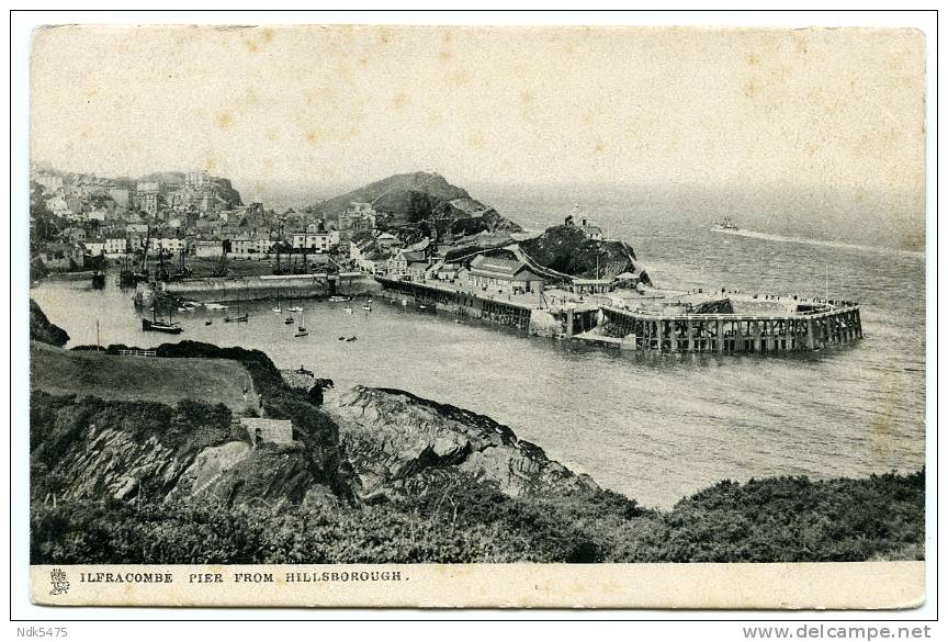 ILFRACOMBE PIER FROM HILLSBOROUGH (TUCKS) - Ilfracombe