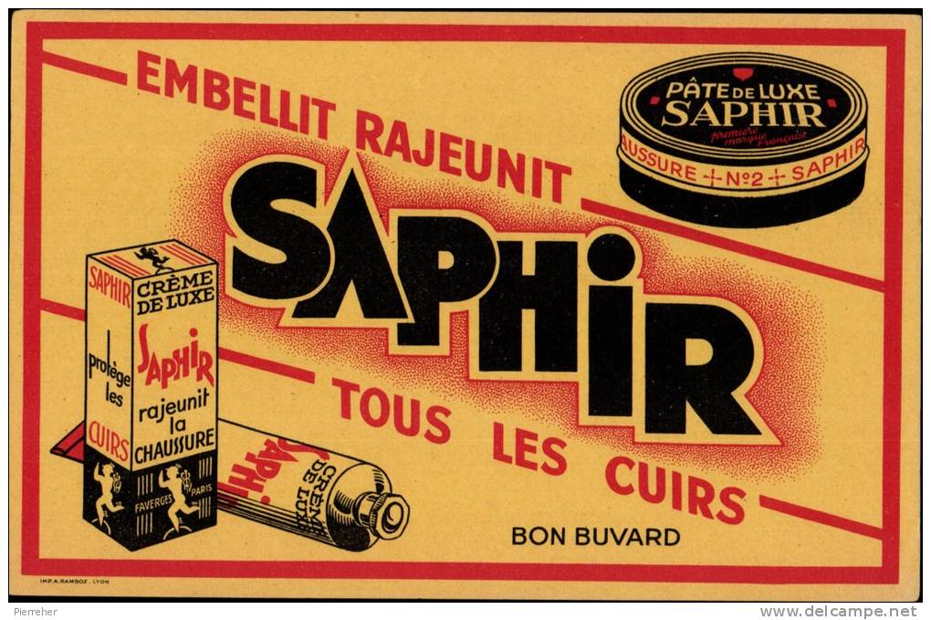 MENU PUBLICITAIRE " SAPHIR - Autres & Non Classés