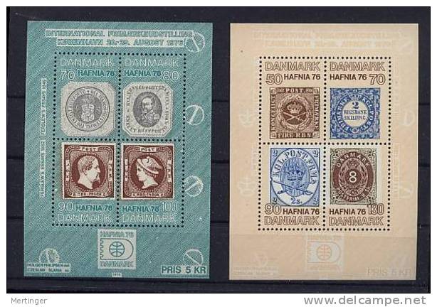 Dänemark Denmark Block 1 + 2 ** HAFNIA 1975 - Nuovi