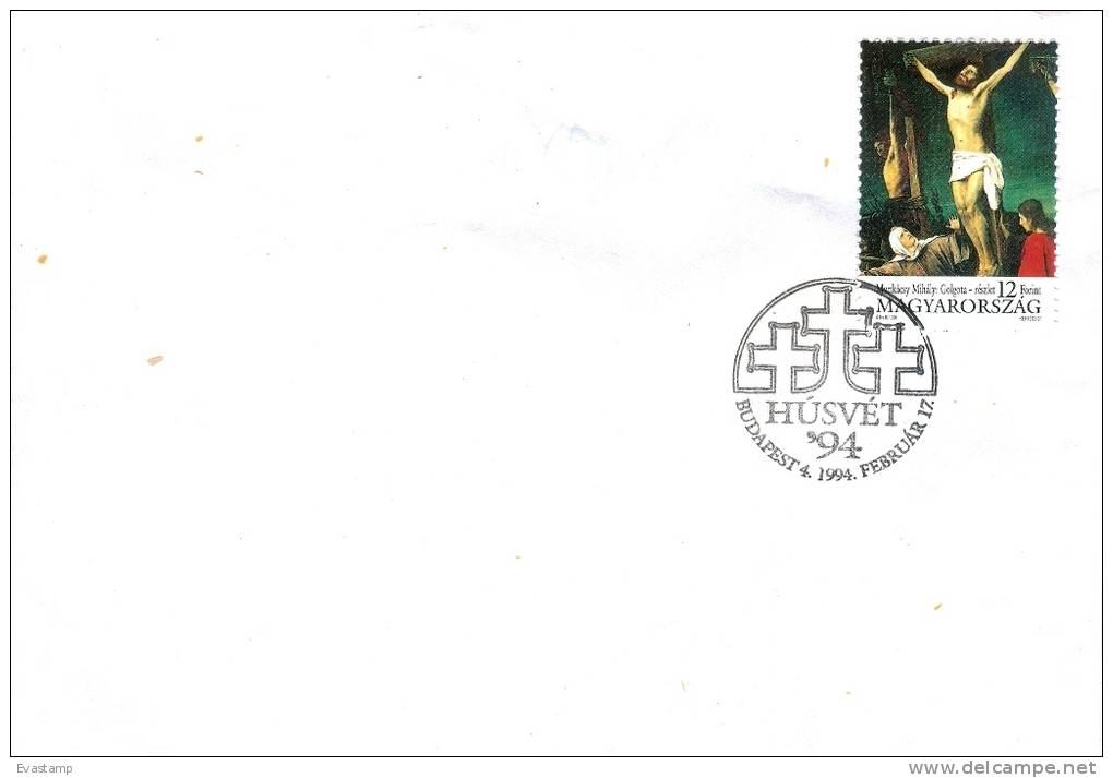 HUNGARY - 1994. FDC I.- Easter, Golgotha By Painter Mihály Munkácsy  Mi 4280 - FDC