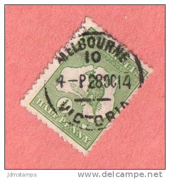 SC #1 - 1913 Kangaroo And Map, W/SON - Used Stamps