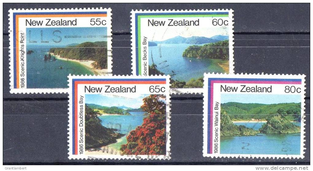 New Zealand 1986 Coastal Scenery Set Of 4 Used - - Used Stamps