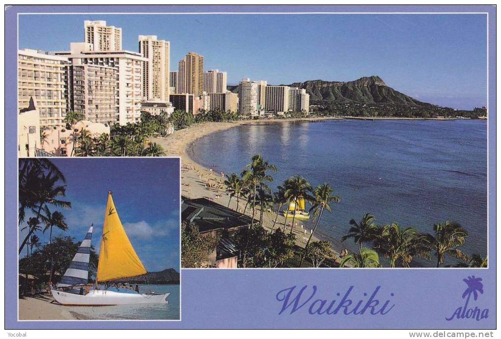 Cp , ETATS-UNIS , HONOLULU ,  Waikiki Beach , The Playground Of The Pacific - Honolulu