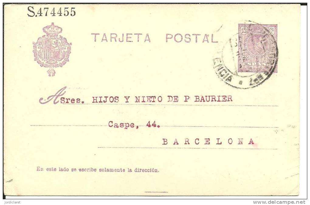 E.POSTAL COMERCIAL VALENCIA - 1850-1931