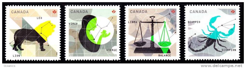 Canada (Scott No.2453i-56i - Signe Du / Zodiac / Signs ) [**] (P) - Série De 4 / Set Of 4 - NOTE - DC - Neufs