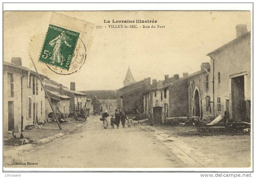 Carte Postale Ancienne Villey Le Sec - Rue Du Fort - Autres & Non Classés