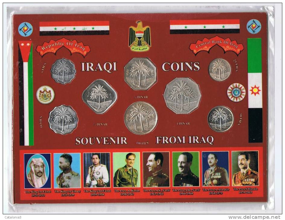 BLISTER  -   IRAK / IRAQ  8  Monedas Reinados Y Presisdentes - Other & Unclassified