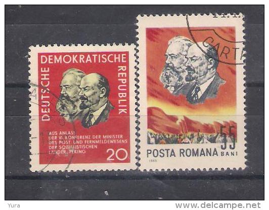 Lot 41  Lenin&Marx  2 Different    (a3p27) - Lenin