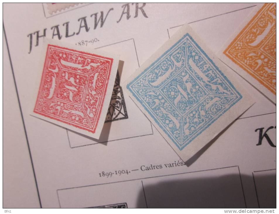 COLLECTION TIMBRES  ETATS INDIENS HAIDERABAD  DEBUT 1871 OBLITERES  AVEC CHARNIERES - 1902-11 King Edward VII