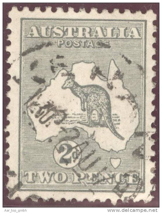 Australien 1925 Two Pence Mi#41IY Gestempelt Kopfstehendes Wasserzeichen - Gebruikt