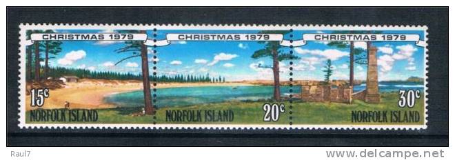 NORFOLK - 1979 - Arbres, Noël 1979 - 3v Neufs *** // Mnh - Norfolk Island