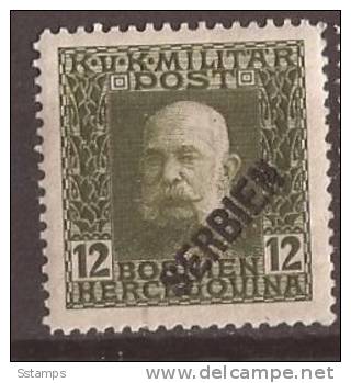 1916 X  194  SERBIA SRBIJA AUSTRIA OSTERREICHISCHE FELDPOST Leger  HINGED - Serbie