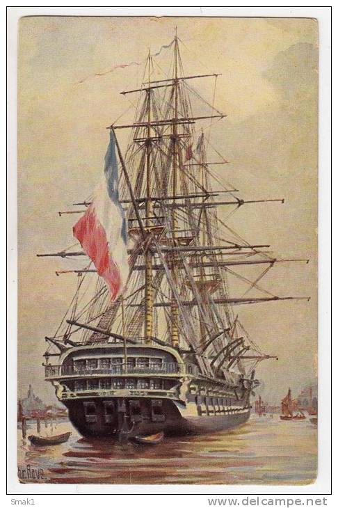 AK SCHIFFE SEGELBOOTE FRANZ KRIEGESSCHIFF ZWEIDECKER "LE TAGE" Nr. 109 OLD POSTCARD - Voiliers