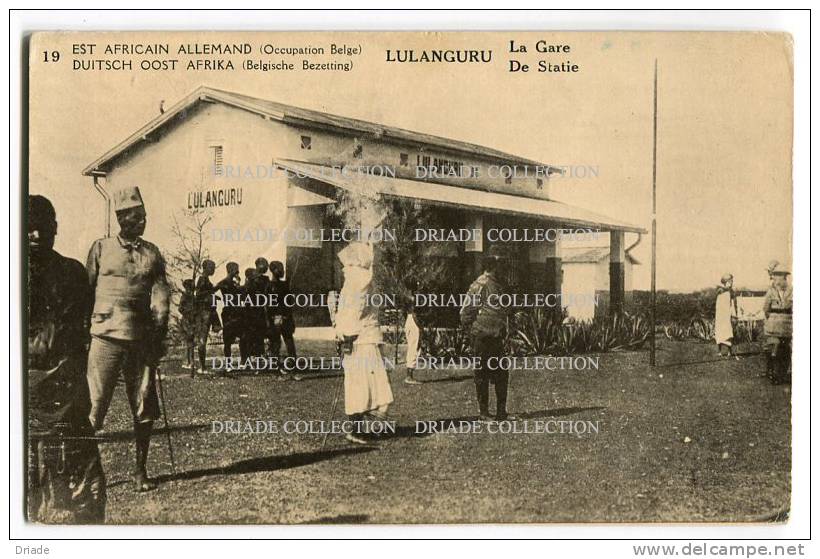 INTERO POSTALE CONGO BELGA BELGE BELGISCH EST AFRICAN ALLEMAND LULANGURU LA GARE - Ganzsachen