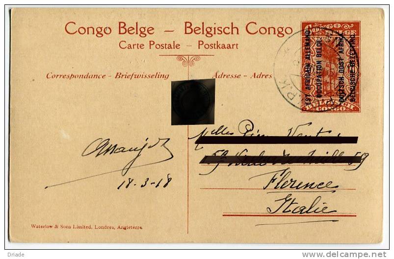 INTERO POSTALE CONGO BELGA BELGE BELGISCH EST AFRICAN ALLEMAND MAKALA HOPITAL DE BASE - Postwaardestukken