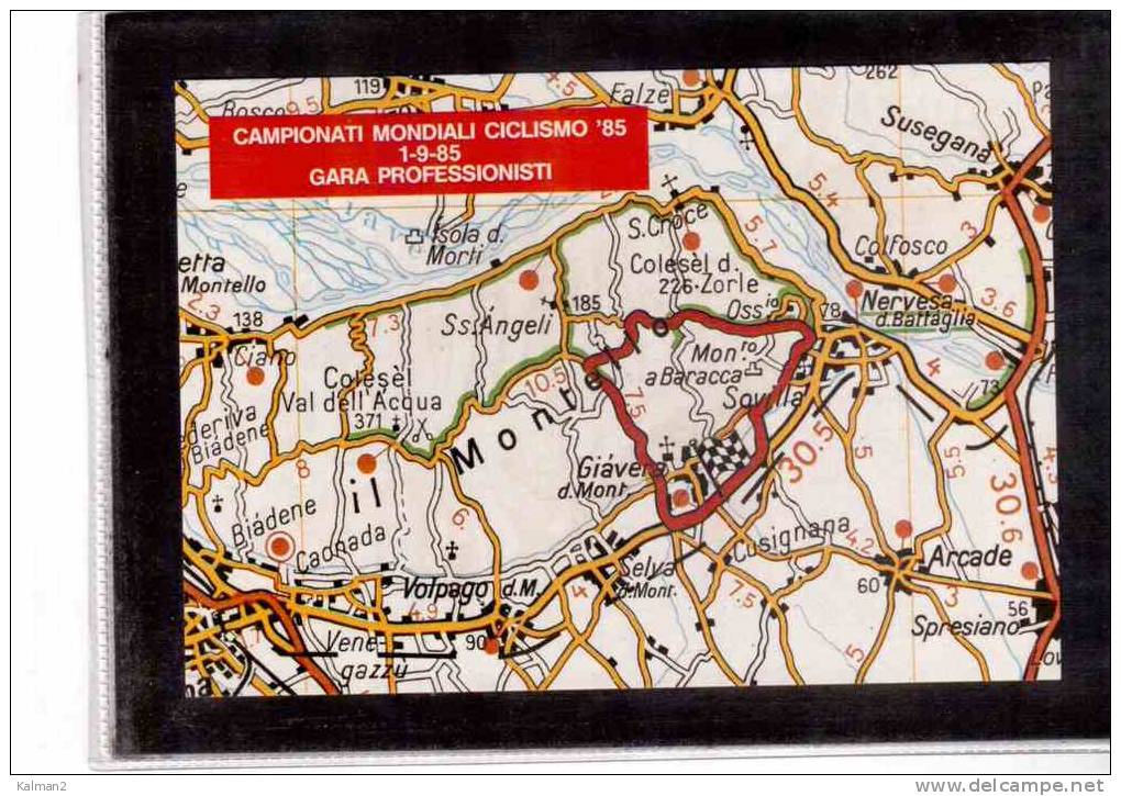 TEM6344   -   "  MONDIALI DI CICLISMO - CIRCUITO DEL MONTELLO  "     /       NERVESA DELLA BATTAGLIA  1.9.1985 - Radsport