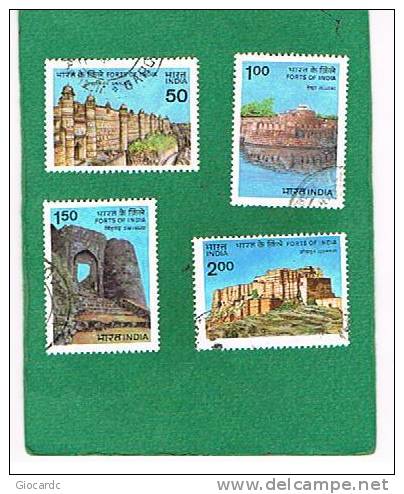 INDIA  -  SG 1131.1134 -  1984  / FORTS   (COMPLET SET OF 4  STAMPS)             -  USED - Gebruikt