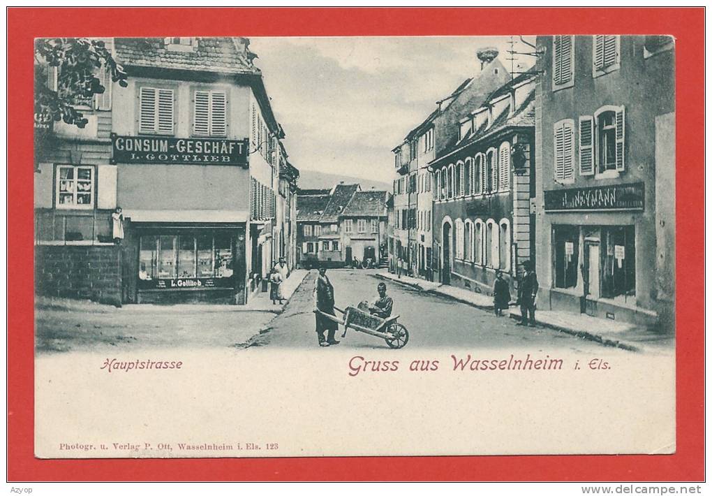 67 - GRUSS Aus WASSELNHEIM - WASSELONNE - Consum L. GOTTLIEB - Judaica ? -  - 3 Scans - Wasselonne