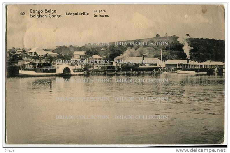 INTERO POSTALE CONGO BELGA BELGE BELGISCH LE PORT LEOPOLDVILLE - Ganzsachen