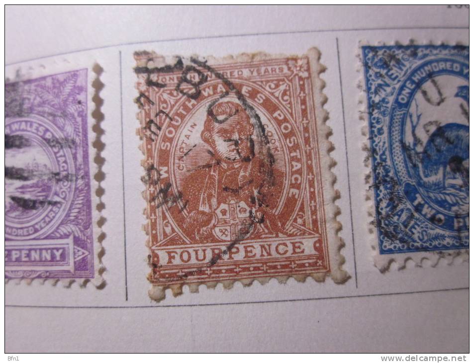 COLLECTION TIMBRES AUSTRALIE  NOUVELLES GALLES DU SUD DEBUT 1856 OBLITERES   AVEC CHARNIERE - Used Stamps