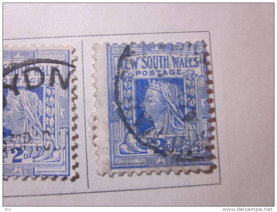COLLECTION TIMBRES AUSTRALIE  NOUVELLES GALLES DU SUD DEBUT 1856 OBLITERES   AVEC CHARNIERE - Used Stamps