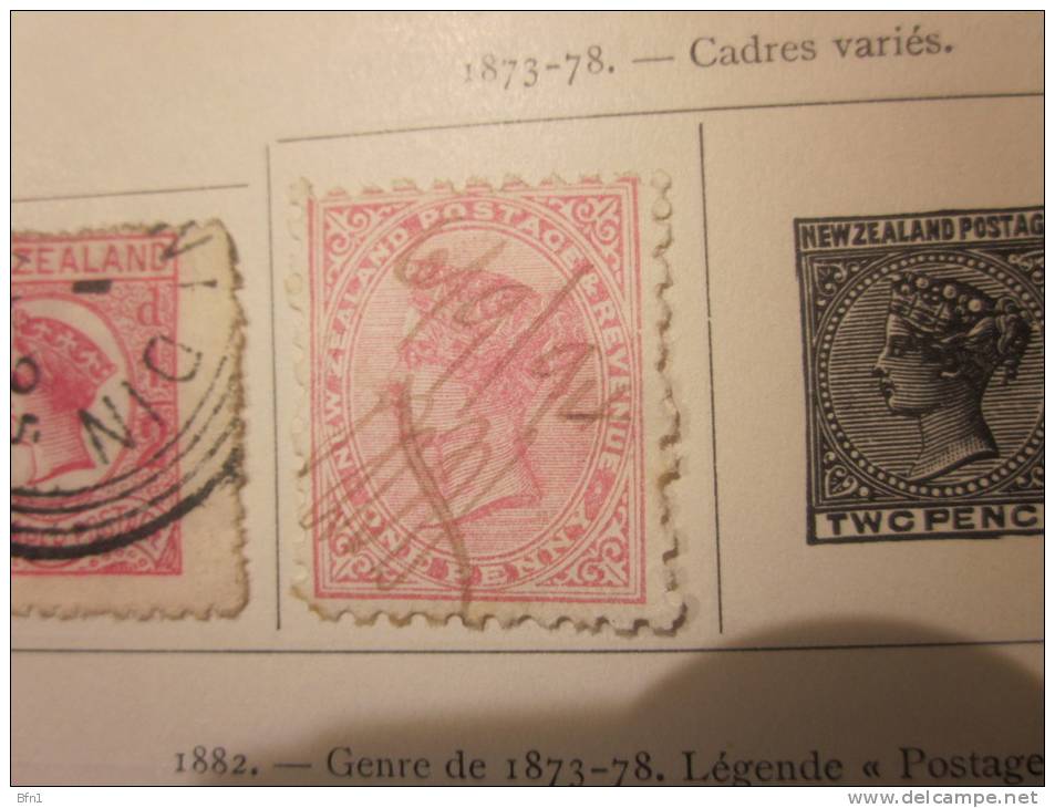 COLLECTION TIMBRES  NOUVELLE ZELANDE DEBUT 1873 OBLITERES   AVEC CHARNIERE - Usados