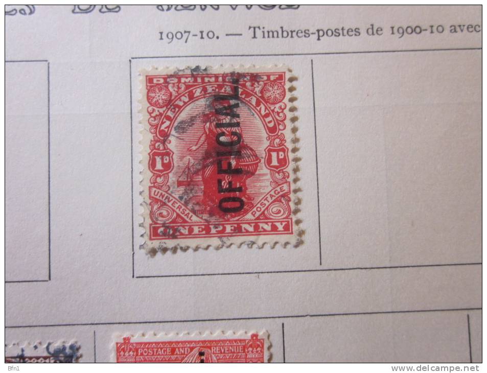 COLLECTION TIMBRES  NOUVELLE ZELANDE DEBUT 1873 OBLITERES   AVEC CHARNIERE