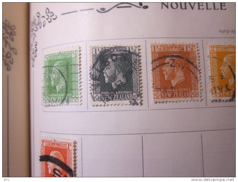 COLLECTION TIMBRES  NOUVELLE ZELANDE DEBUT 1873 OBLITERES   AVEC CHARNIERE