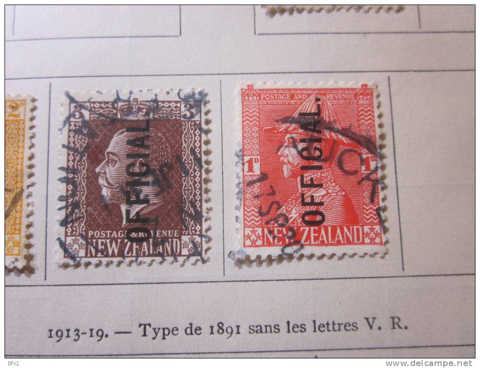 COLLECTION TIMBRES  NOUVELLE ZELANDE DEBUT 1873 OBLITERES   AVEC CHARNIERE