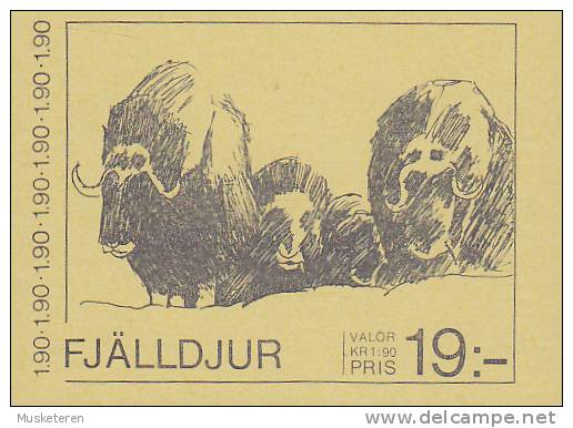 Sweden 1984 MH-MiNr. 97 Flora Und Fauna Lemminge & Moschusochse Booklet Markenhäftchen Used !! - Blocks & Sheetlets