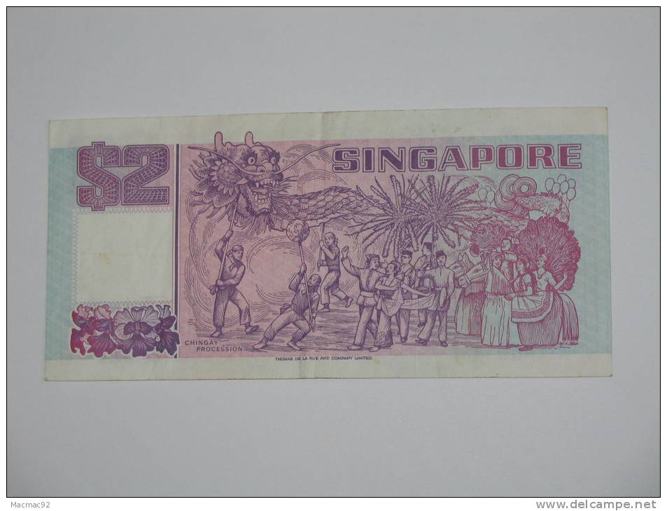 2 Two  Dollars - SINGAPOUR - This Note Is Legal Tender For Singapore - Singapur