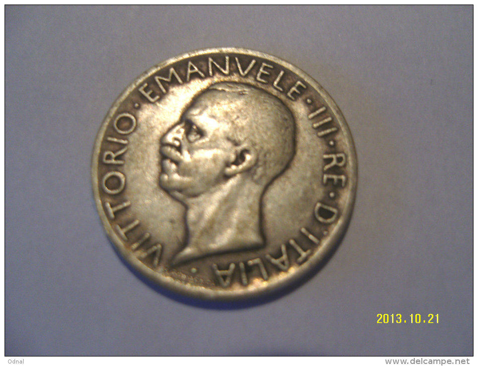 5 LIRE AQUILINO ARGENTO 1927  BB+ - 1900-1946 : Victor Emmanuel III & Umberto II