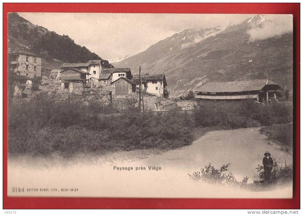 YVISP-04 Lanschaft Bei Visp , Paysage Près Viège. Rhone. BELEBT. Pioneer, Nicht Gelaufen. Burgy 2124 - Viège