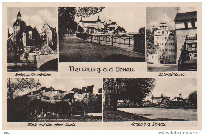 Neuburg A D Donau Mehrbildkarte 1943 Feldpost Mit Stempel Lazarett Neuburg - Neuburg