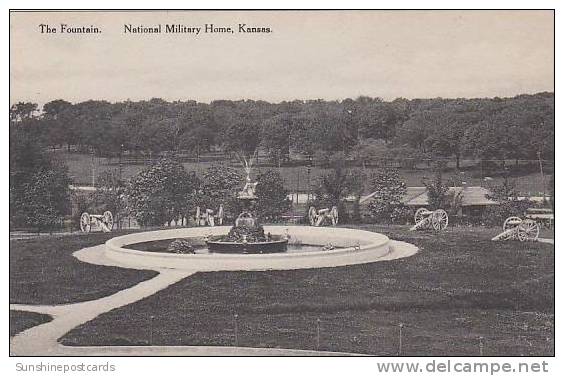 Kansas National Military Home The Fountain Albertype - Sonstige & Ohne Zuordnung