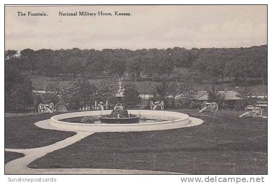 Kansas National Military Home The Fountain Albertype - Sonstige & Ohne Zuordnung