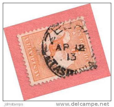 AUS SC #6 Used - 1913 Kangaroo And Map "AP 12 13 / TASMANIA", CV $40.00 - Used Stamps