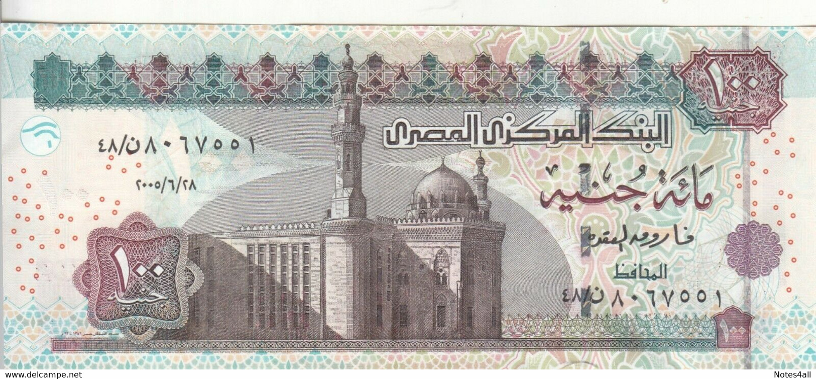 EGYPT 100 EGP POUNDS 2005 P-67e SIG/ OQDA #22 UNC - Egipto