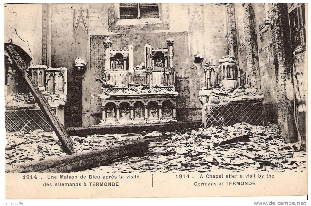 TERMONDE - Belgique - Une Maison De Dieu Après La Visite Des Allemands - 1914 - V-1 - Dendermonde