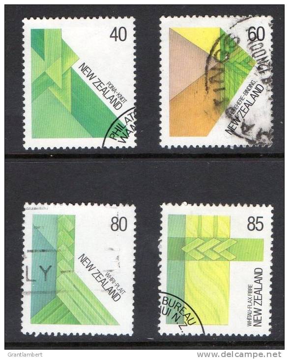 New Zealand 1987 Maori Fibrework Set Of 4 Used - - Used Stamps