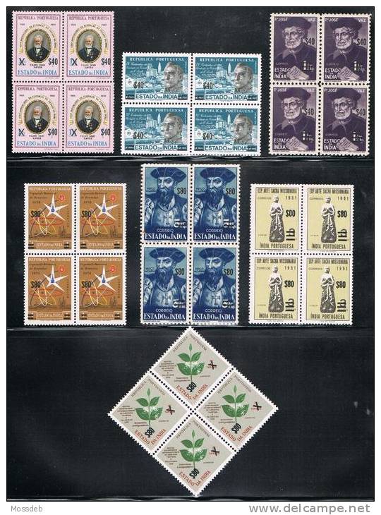 PORTUGUESE INDIA  PORTUGUESA 1959 MOTIVOS DIVERSOS COM SOBRETAXA  MOTIFS DIVERS SURCHARGÉS  VARIOUS MOTIFS OVERPRINTED - India Portoghese