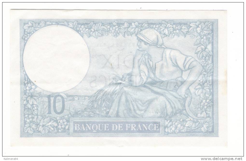 Billet De La BANQUE DE FRANCE  /  DIX  FRANCS , Type MINERVE  ( Alphabet T.70240 , N° 787 ) /  Date  :  6-7-1939  ( NQ ) - 10 F 1916-1942 ''Minerve''