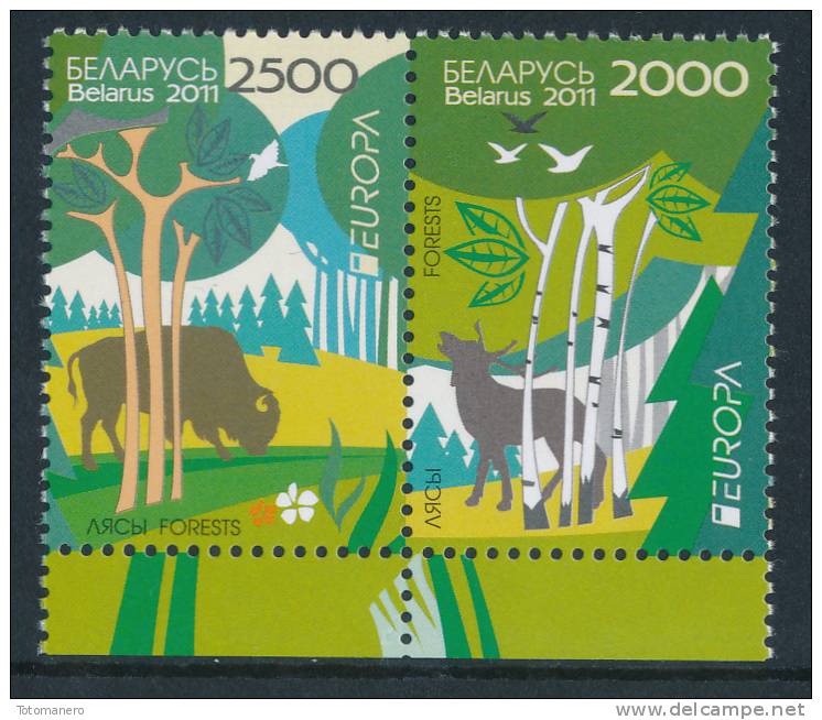 BELARUS/Weißrussland EUROPA 2011 "Forests" Set Of 2v** - 2011