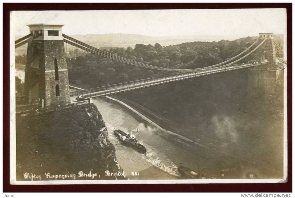 Cpa Carte Photo D´ Angleterre Bristol  Clipton Suspension Bridge      PONT27 - Bristol