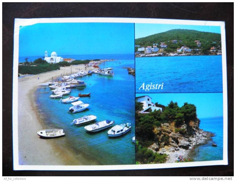 Post Card Sent From Greece To Lithuania , Skala Agistri - Lettres & Documents